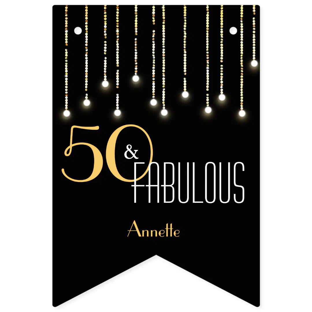 50 fabulous black gold lights glamorous elegant bunting flags
